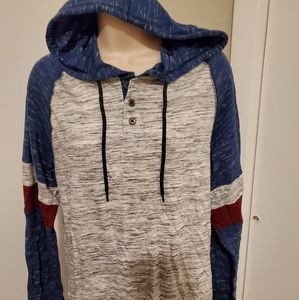 Men's long sleeve hooded tshirt